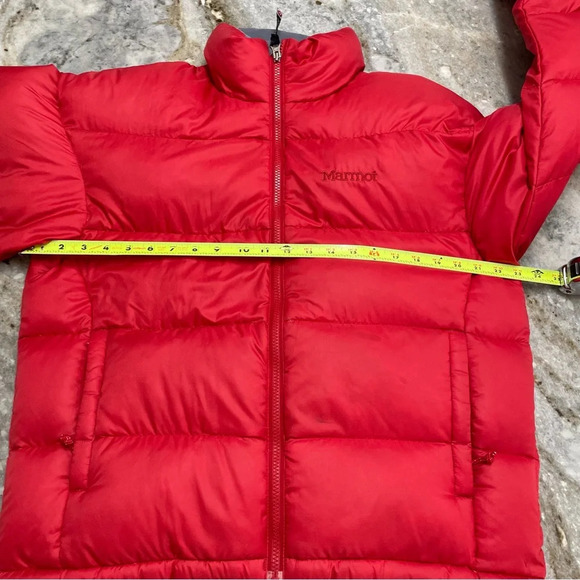 Marmot Goose Down Red Puffer Jacket Coat - Picture 7 of 15